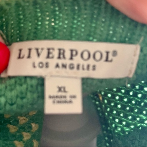 Liverpool Women's Raglan Sweater W/Rounded Hem XL - Picture 6 of 7